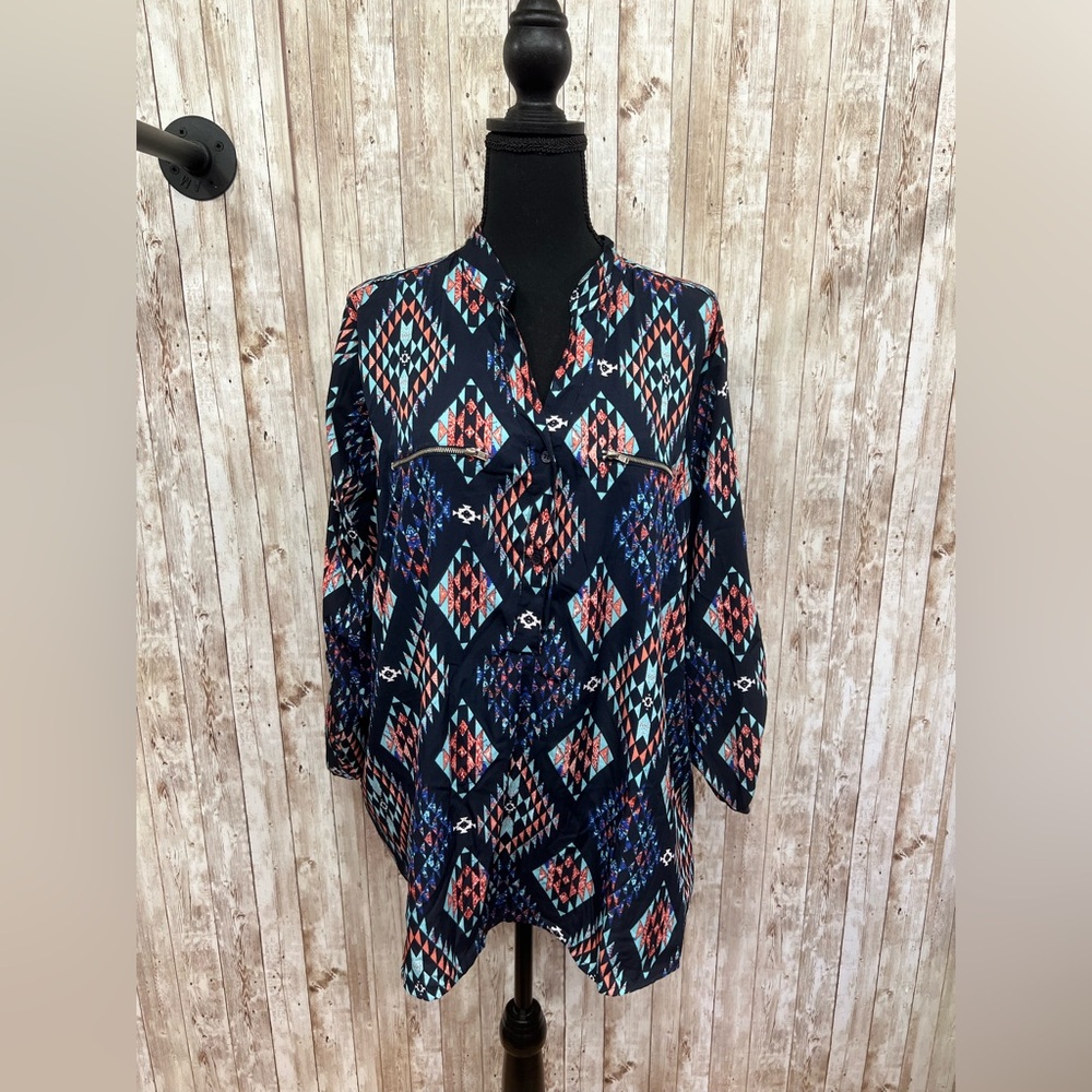 Stylish Geometric Women's Tunic